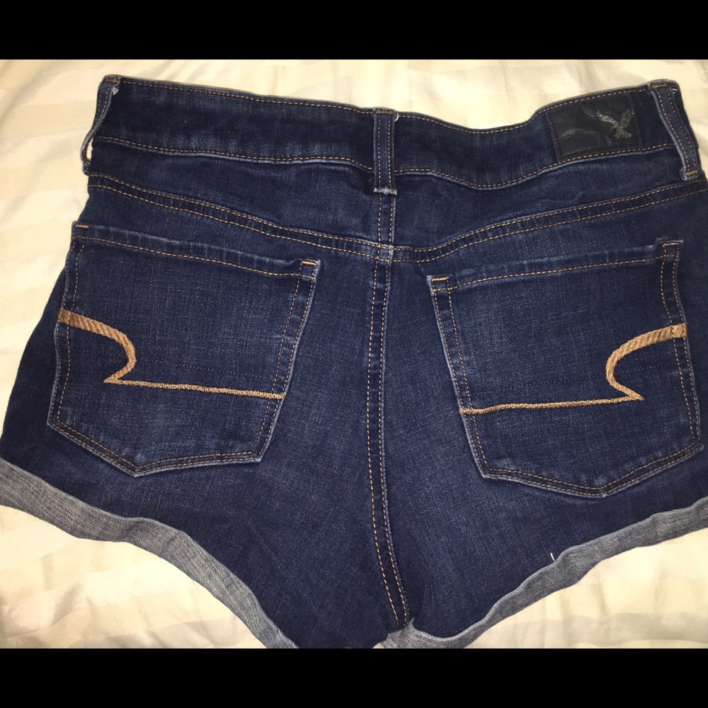 american eagle high rise shortie shorts